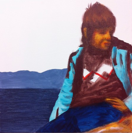 Enfance - Jean - Acrylique et marqueur sur toile 40 X 40 cm. 2015.